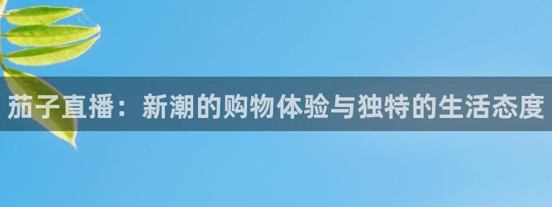 玩球nba直播：茄子直播：新潮的购物体验与独特的生活态度